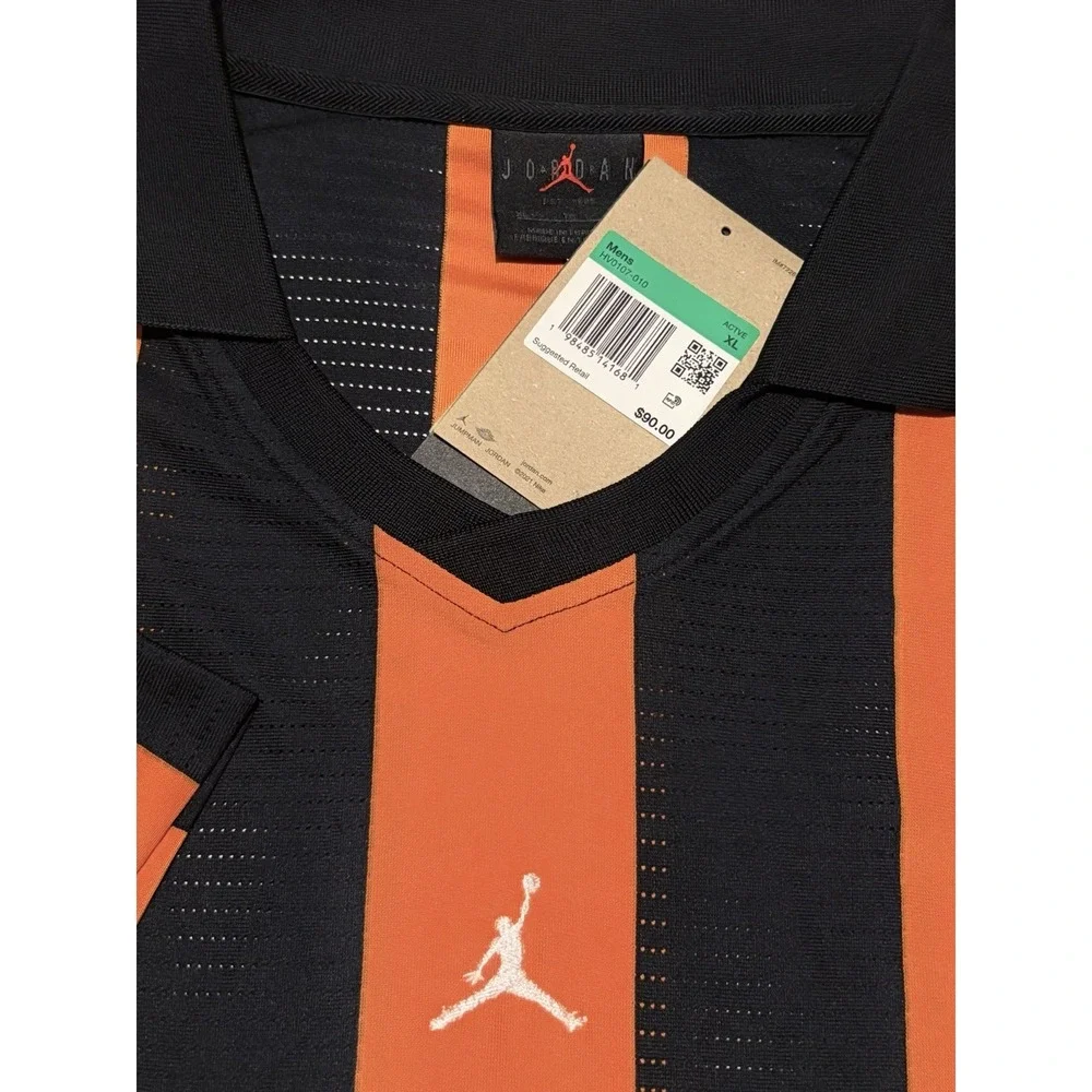 Nike Jordan Brooklyn Collegiate Goalie Shirt Mens XL Black Orange HV0107-010